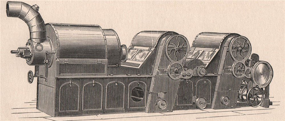 TEXTILE MANUFACTURE. Opener 1898 old antique vintage print picture